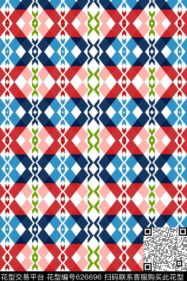 几何四边形条形数码印花华亿平台下载（图片编号: 626696） - 瓦栏（Walan）