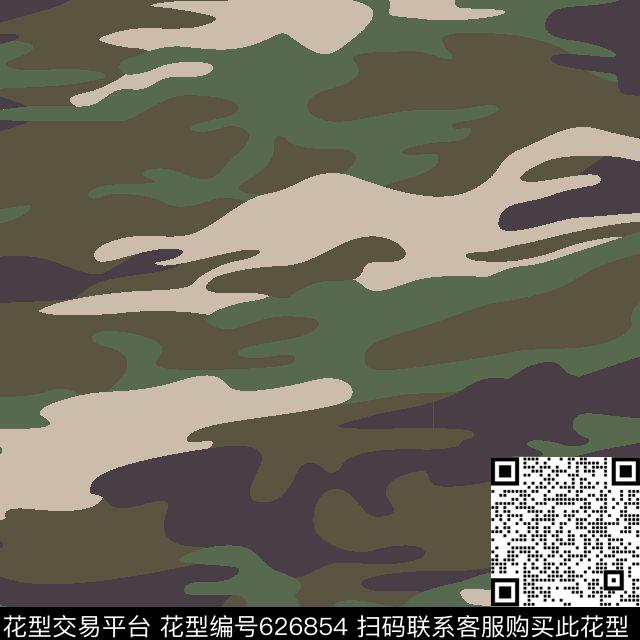 男装迷彩图案不规则几何传统印花华亿平台下载（图片编号: 626854） - 瓦栏（Walan）