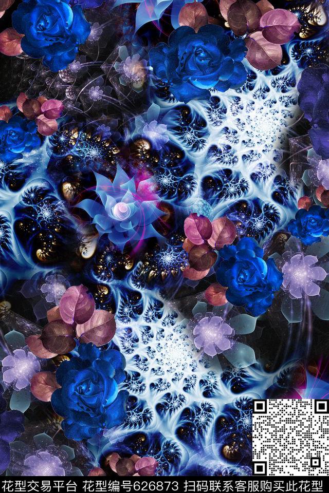 花卉珠宝肌理数码印花华亿平台下载（图片编号: 626873） - 瓦栏（Walan）