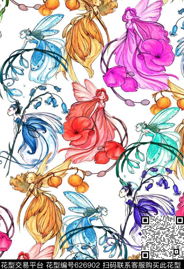 花朵MAX-女装花卉趣味数码印花华亿平台下载（图片编号: 626902） - 瓦栏（Walan）