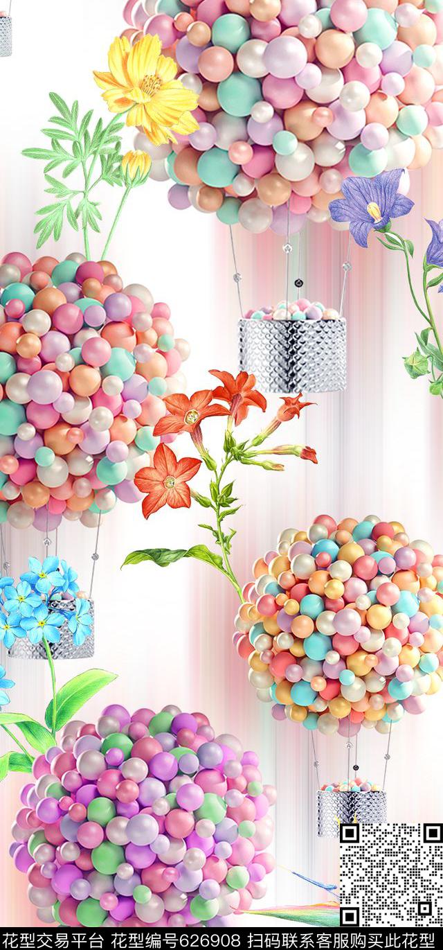 MAX-热带风情多肉趣味数码印花华亿平台下载（图片编号: 626908） - 瓦栏（Walan）