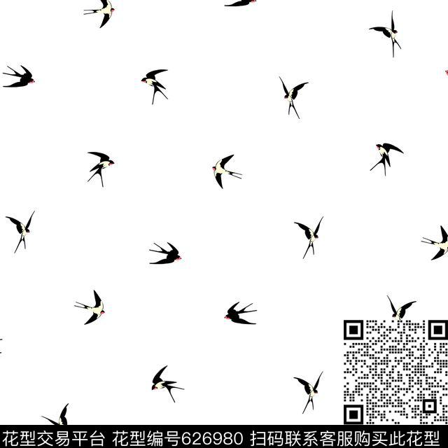 2017年男装衬衫满版燕子华亿平台设计传统印花华亿平台下载（图片编号: 626980） - 瓦栏（Walan）