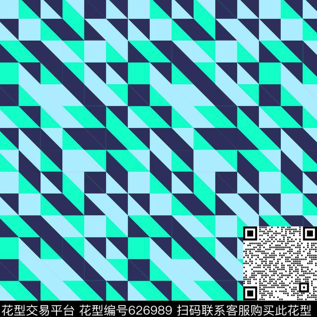 不规则几何几何形格子传统印花华亿平台下载（图片编号: 626989） - 瓦栏（Walan）