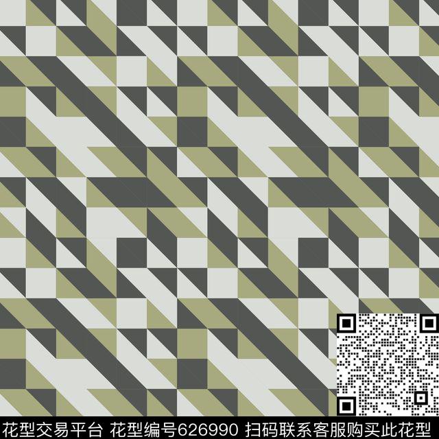 不规则几何几何形格子传统印花华亿平台下载（图片编号: 626990） - 瓦栏（Walan）