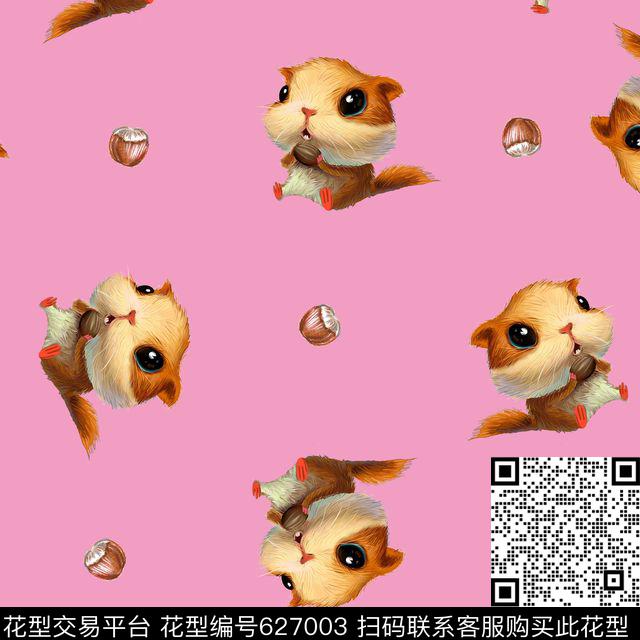 2017年秋冬童装卫衣羽绒服卡通动物形象华亿平台秋冬女装裙装华亿平台手绘松鼠榛子趣味卡通女装华亿平台传统印花华亿平台下载（图片编号: 627003） - 瓦栏（Walan）