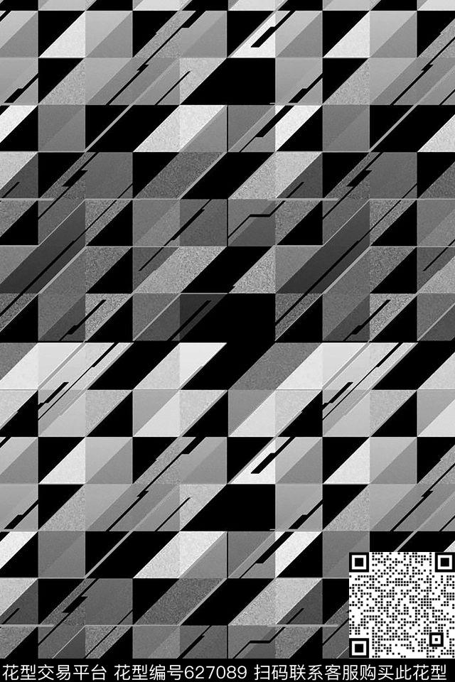 线条男装几何传统印花华亿平台下载（图片编号: 627089） - 瓦栏（Walan）