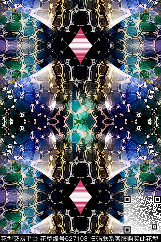 抽象男装数码数码印花华亿平台下载（图片编号: 627103） - 瓦栏（Walan）