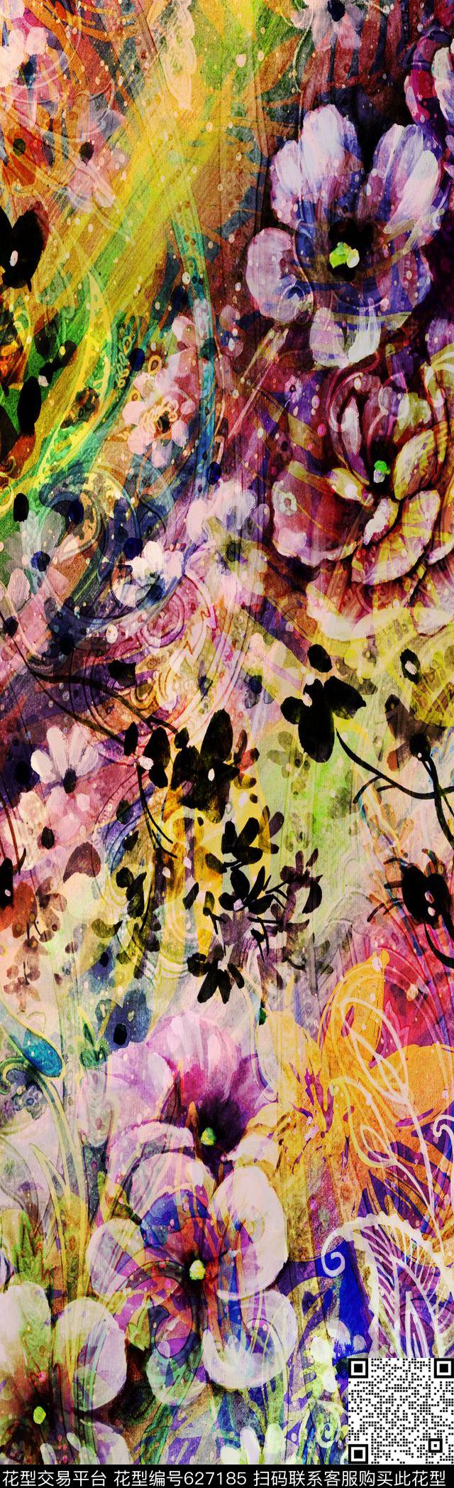 抽象豹纹抽象格形抽象图案数码印花华亿平台下载（图片编号: 627185） - 瓦栏（Walan）