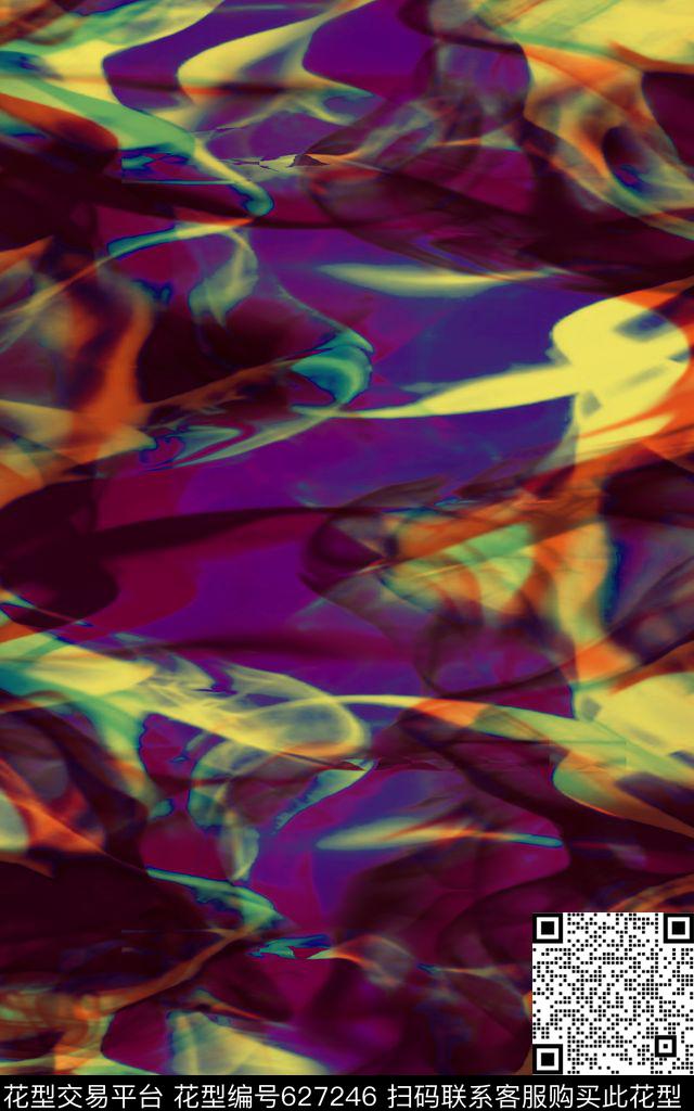 洋阳---抽象数码印花华亿平台下载（图片编号: 627246） - 瓦栏（Walan）