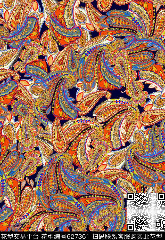 男装女装图案火腿花腰果数码印花华亿平台下载（图片编号: 627361） - 瓦栏（Walan）