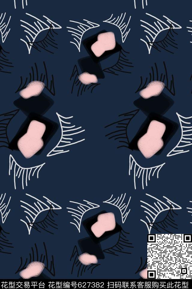 抽象图案趣味图案抽象花卉数码印花华亿平台下载（图片编号: 627382） - 瓦栏（Walan）