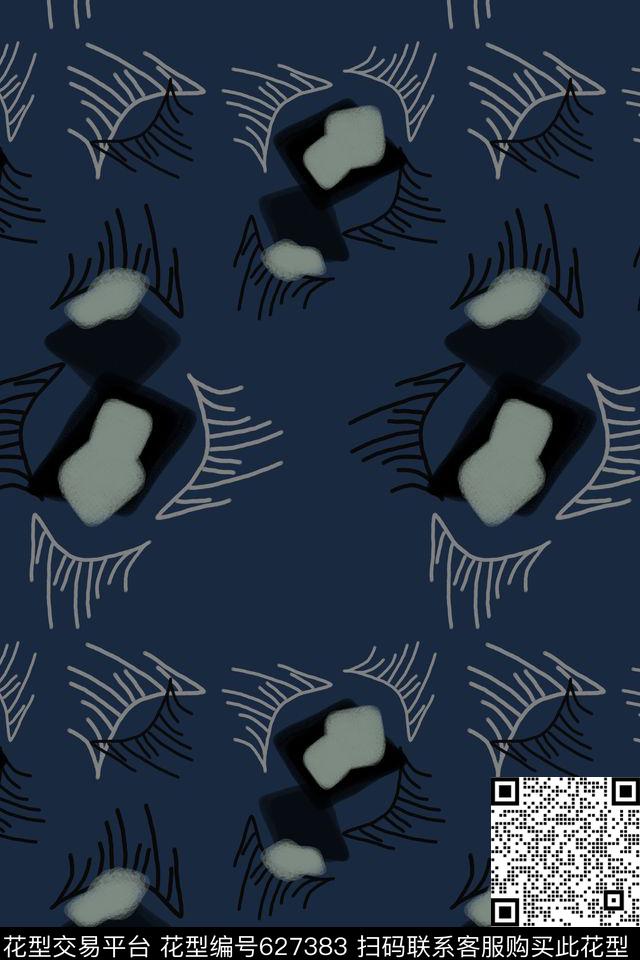 抽象图案趣味图案抽象花卉数码印花华亿平台下载（图片编号: 627383） - 瓦栏（Walan）