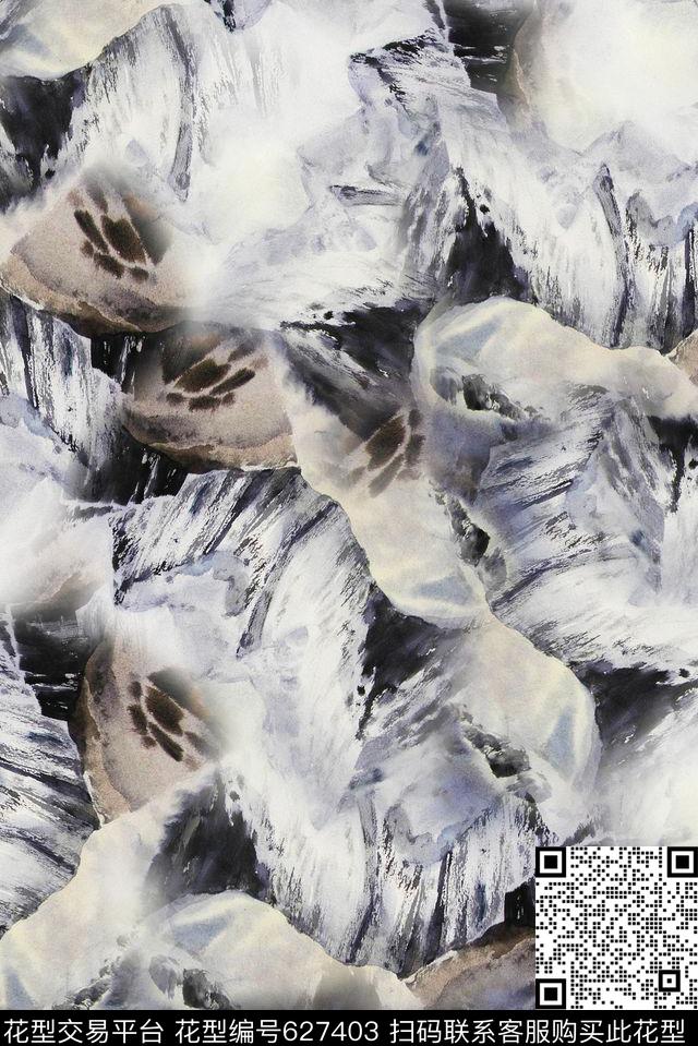 女装冬天抽象数码印花华亿平台下载（图片编号: 627403） - 瓦栏（Walan）