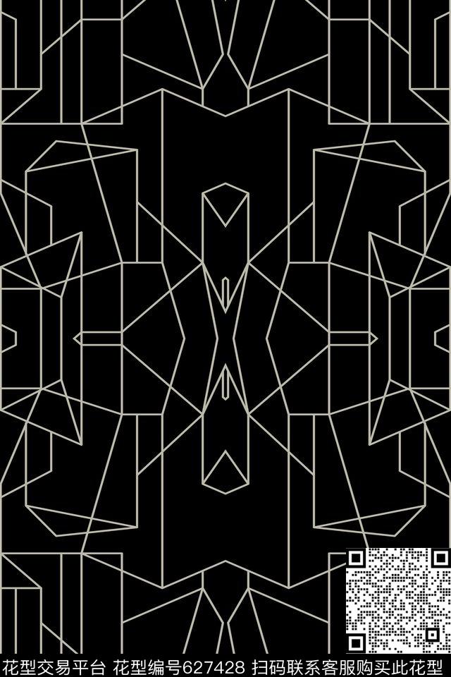 不规则几何色块几何传统印花华亿平台下载（图片编号: 627428） - 瓦栏（Walan）