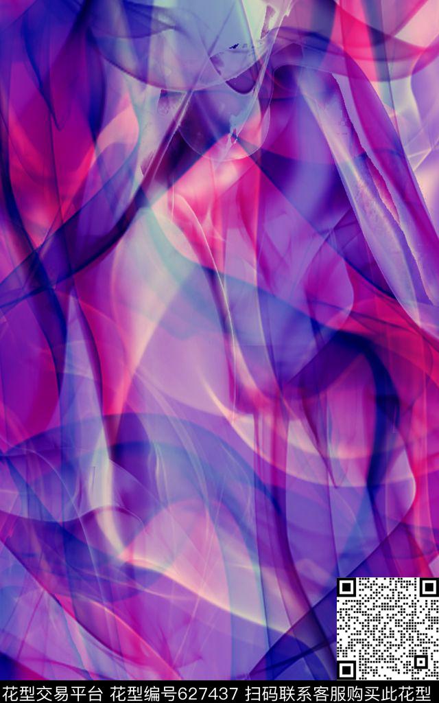 洋阳---抽象数码印花华亿平台下载（图片编号: 627437） - 瓦栏（Walan）