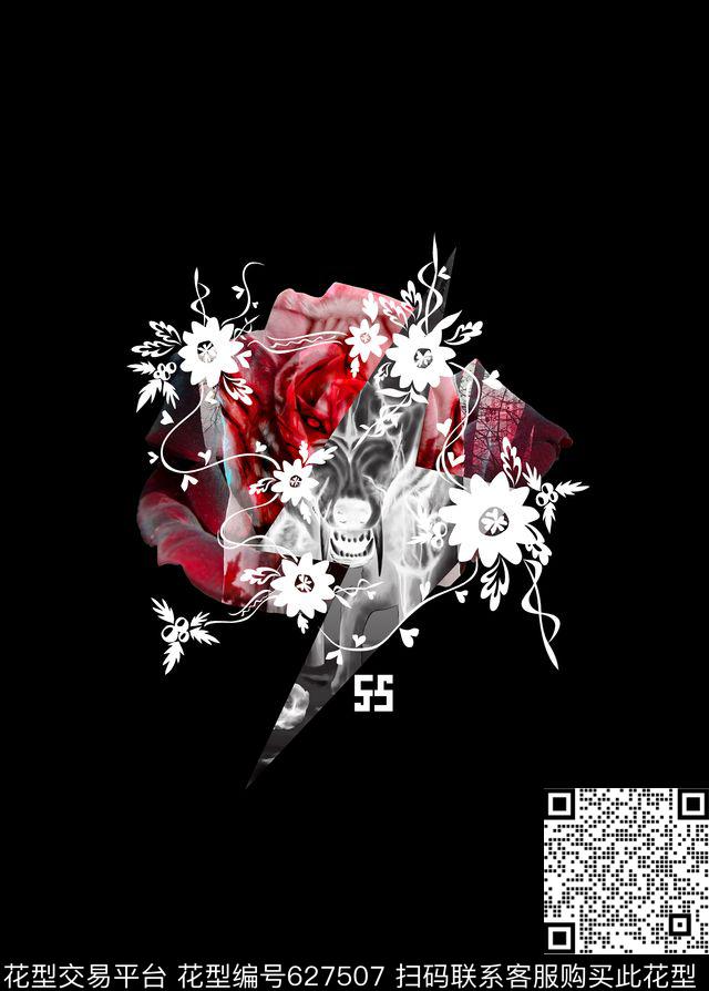 创意原创胸前独幅数码印花华亿平台下载（图片编号: 627507） - 瓦栏（Walan）