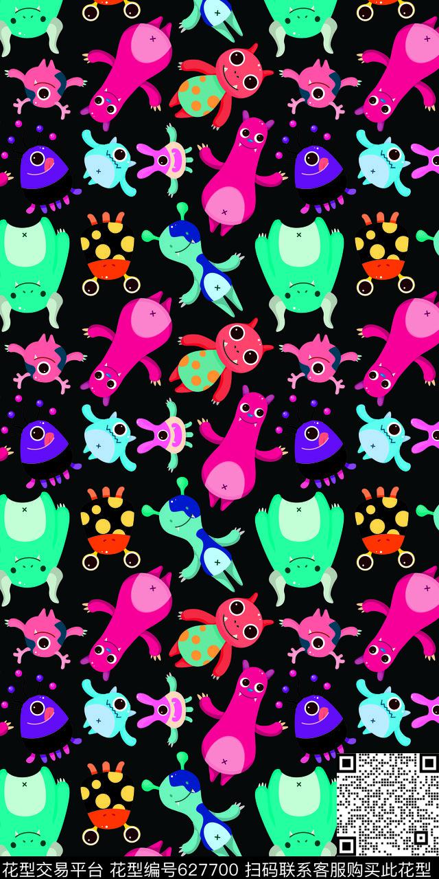 数码印花图案卡通中国风传统印花华亿平台下载（图片编号: 627700） - 瓦栏（Walan）