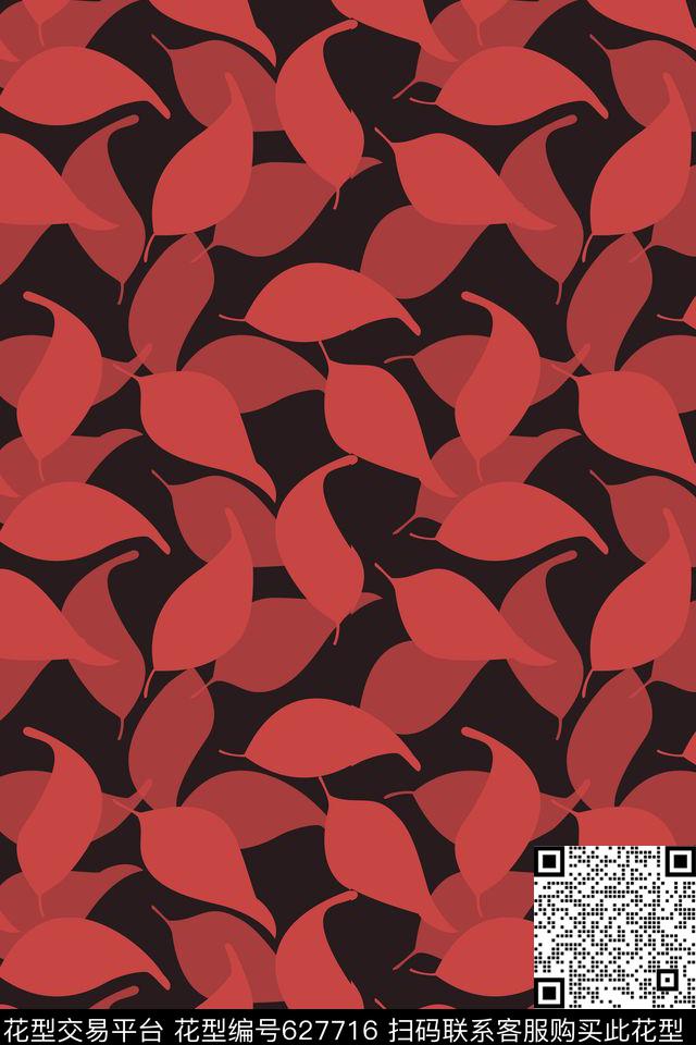 叶子、覆盖、多、尹、满地传统印花华亿平台下载（图片编号: 627716） - 瓦栏（Walan）