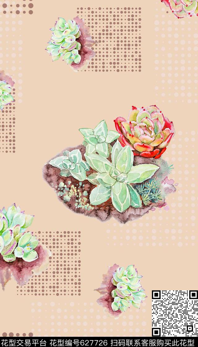 手绘花卉花卉创意数码印花华亿平台下载（图片编号: 627726） - 瓦栏（Walan）