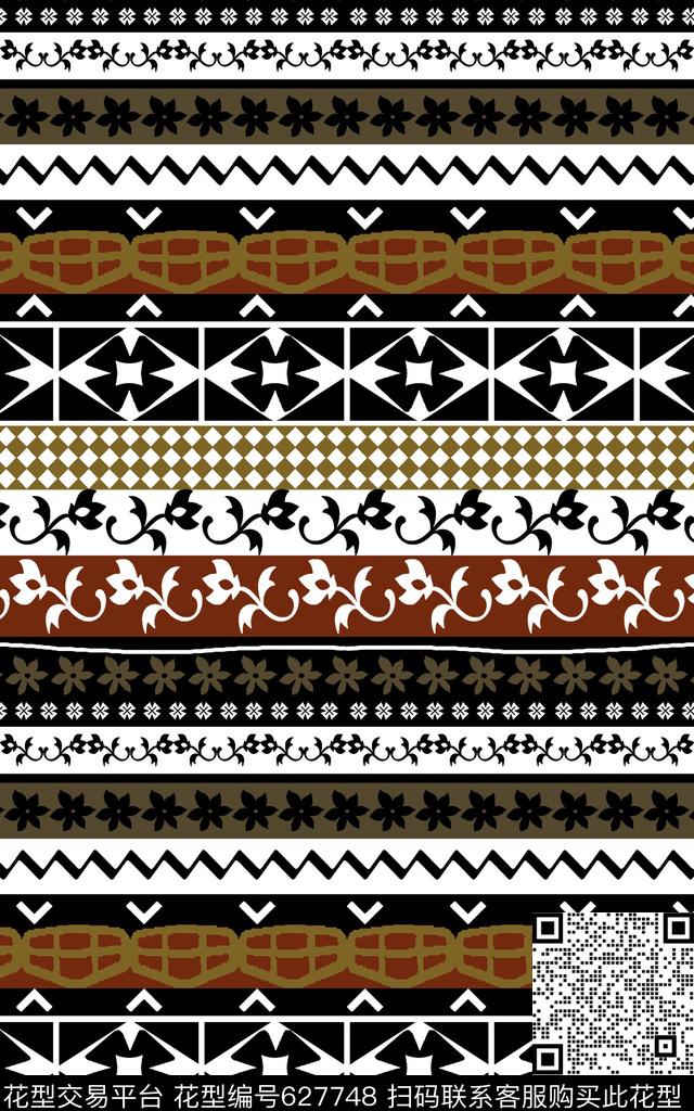 横条条纹民族风传统印花华亿平台下载（图片编号: 627748） - 瓦栏（Walan）
