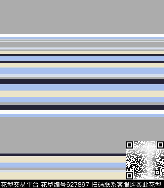 原创设计条纹海军风格传统印花华亿平台下载（图片编号: 627897） - 瓦栏（Walan）