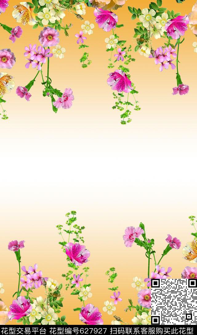 小碎花2017年定位裙边花民族旗袍华亿平台数码印花华亿平台下载（图片编号: 627927） - 瓦栏（Walan）