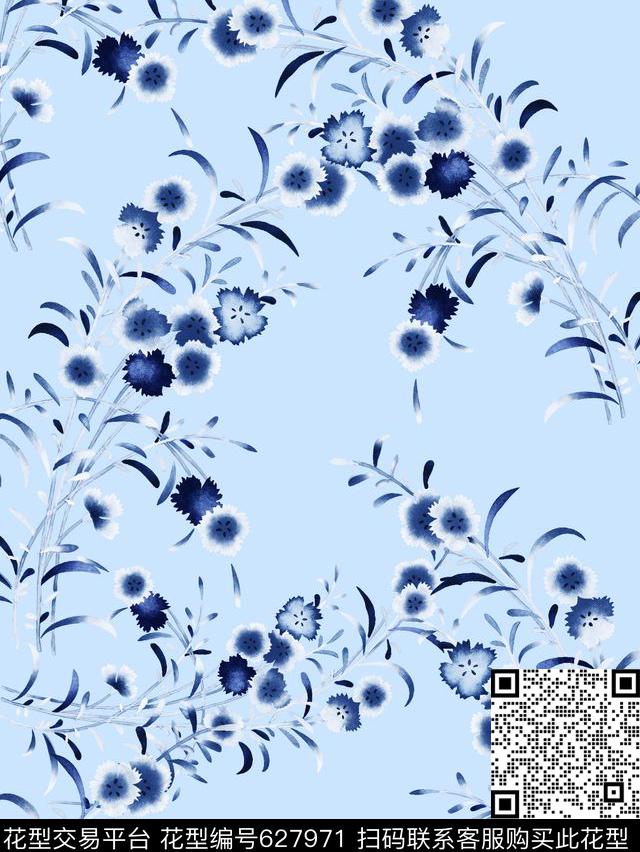 花卉数码印花华亿平台下载（图片编号: 627971） - 瓦栏（Walan）