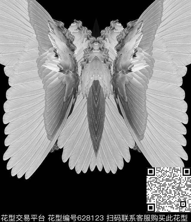 givenchy纪梵希羽毛定位羽毛数码印花华亿平台下载（图片编号: 628123） - 瓦栏（Walan）