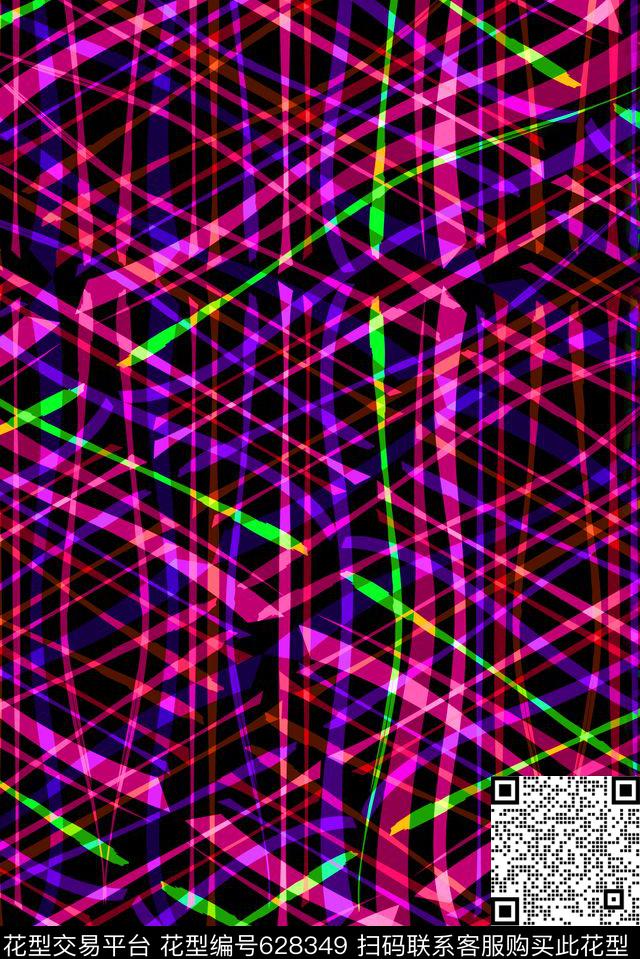 竖条波浪条纹细条纹传统印花华亿平台下载（图片编号: 628349） - 瓦栏（Walan）