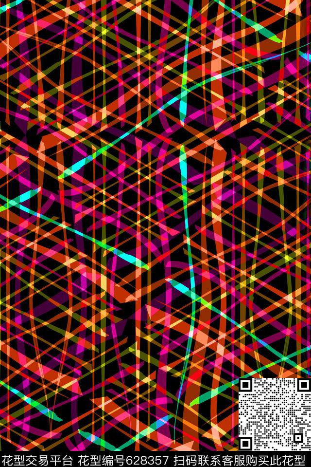 竖条波浪条纹细条纹传统印花华亿平台下载（图片编号: 628357） - 瓦栏（Walan）