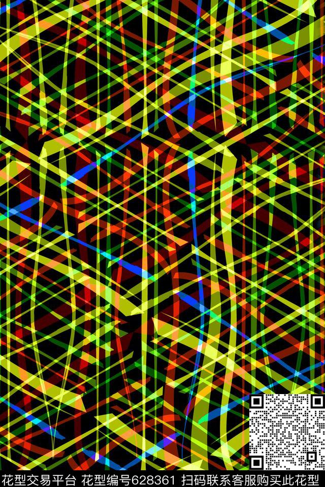 竖条波浪条纹细条纹传统印花华亿平台下载（图片编号: 628361） - 瓦栏（Walan）