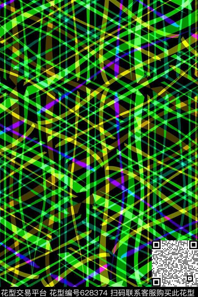 竖条波浪条纹细条纹传统印花华亿平台下载（图片编号: 628374） - 瓦栏（Walan）