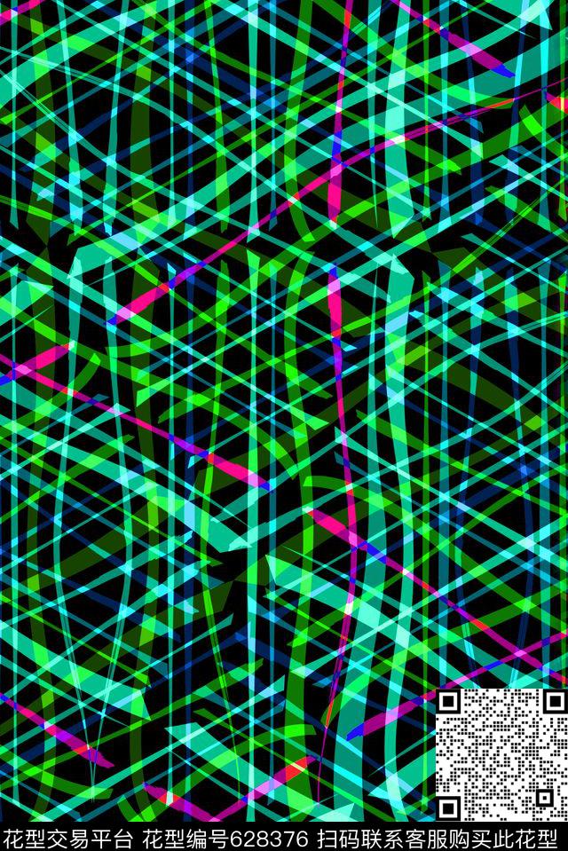 竖条波浪条纹细条纹传统印花华亿平台下载（图片编号: 628376） - 瓦栏（Walan）