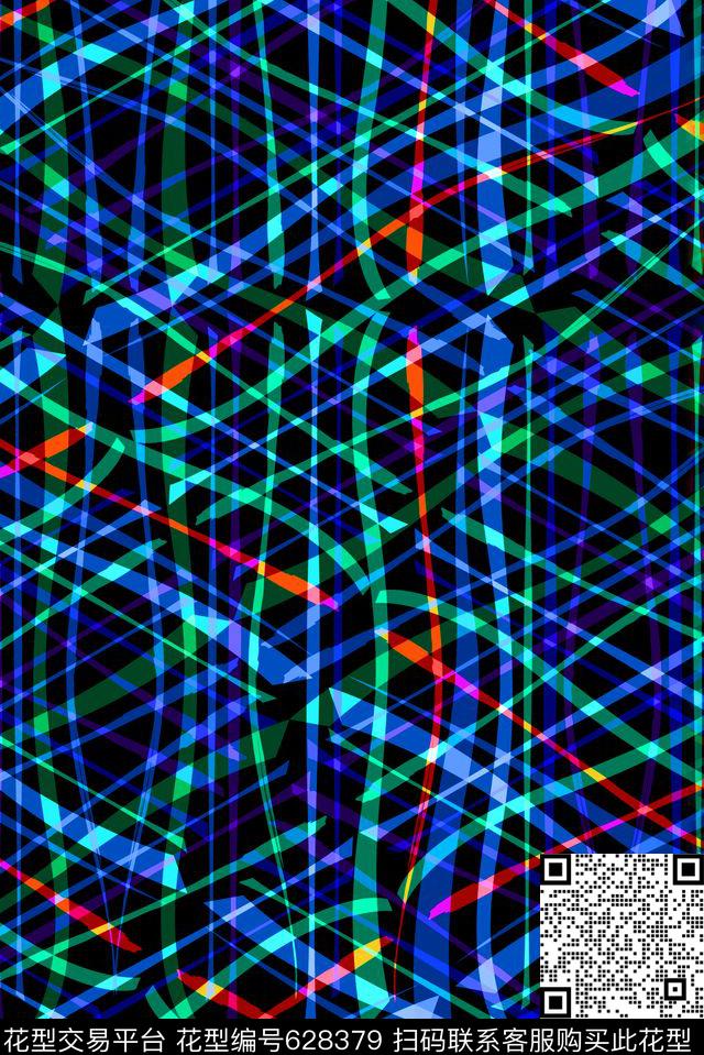 竖条波浪条纹细条纹传统印花华亿平台下载（图片编号: 628379） - 瓦栏（Walan）