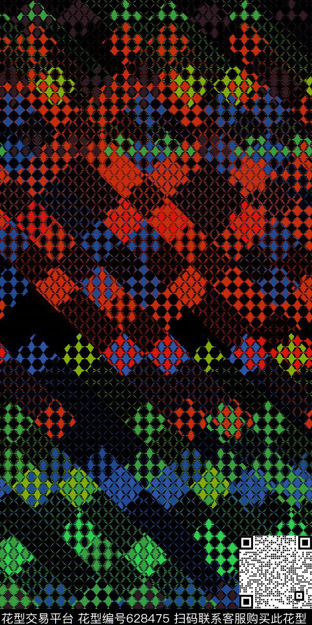 不规则几何男装几何数码印花华亿平台下载（图片编号: 628475） - 瓦栏（Walan）