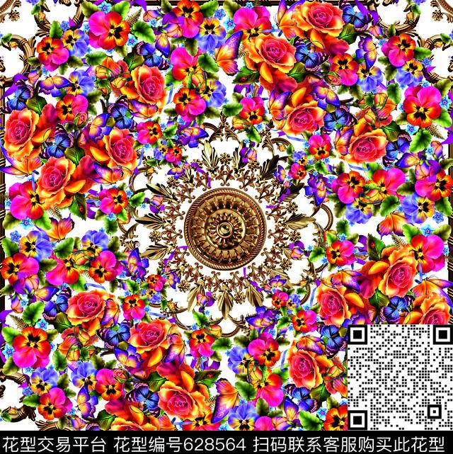 colorfulscarfflowers数码印花华亿平台下载（图片编号: 628564） - 瓦栏（Walan）