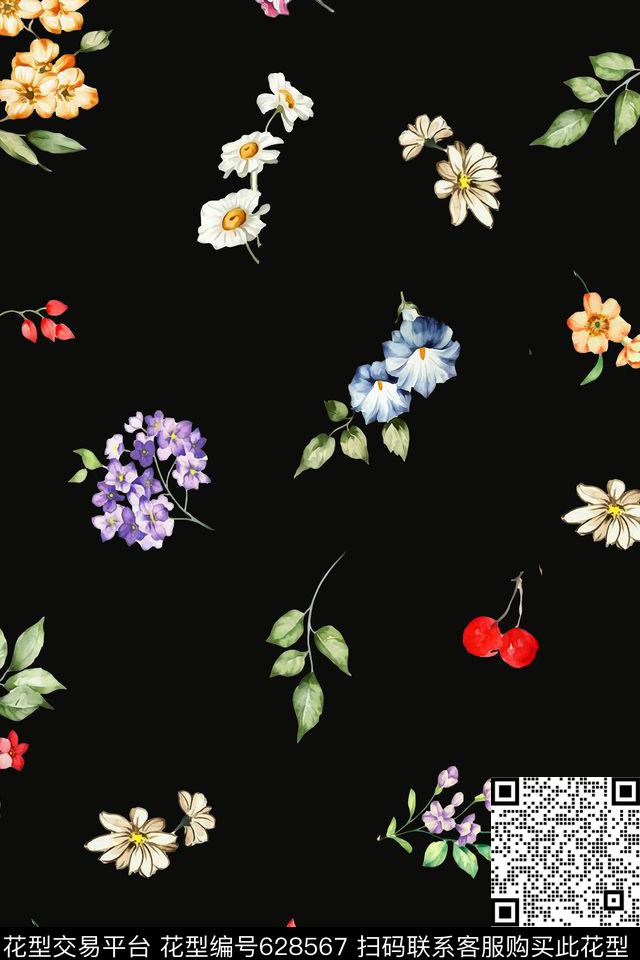 花朵花卉碎花数码印花华亿平台下载（图片编号: 628567） - 瓦栏（Walan）