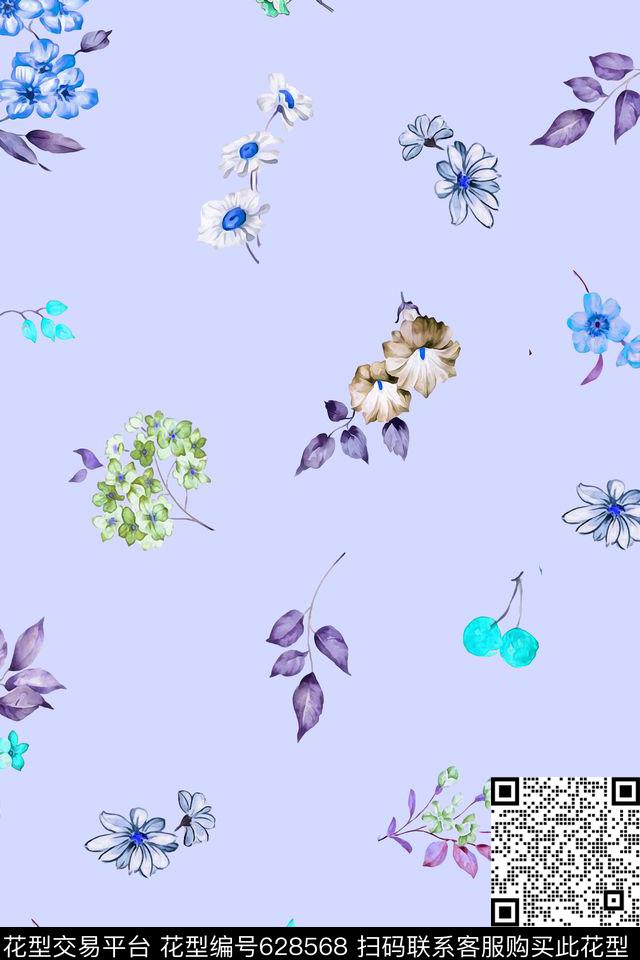 花朵花卉碎花数码印花华亿平台下载（图片编号: 628568） - 瓦栏（Walan）