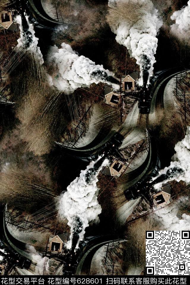 抽象暗黑建筑数码印花华亿平台下载（图片编号: 628601） - 瓦栏（Walan）