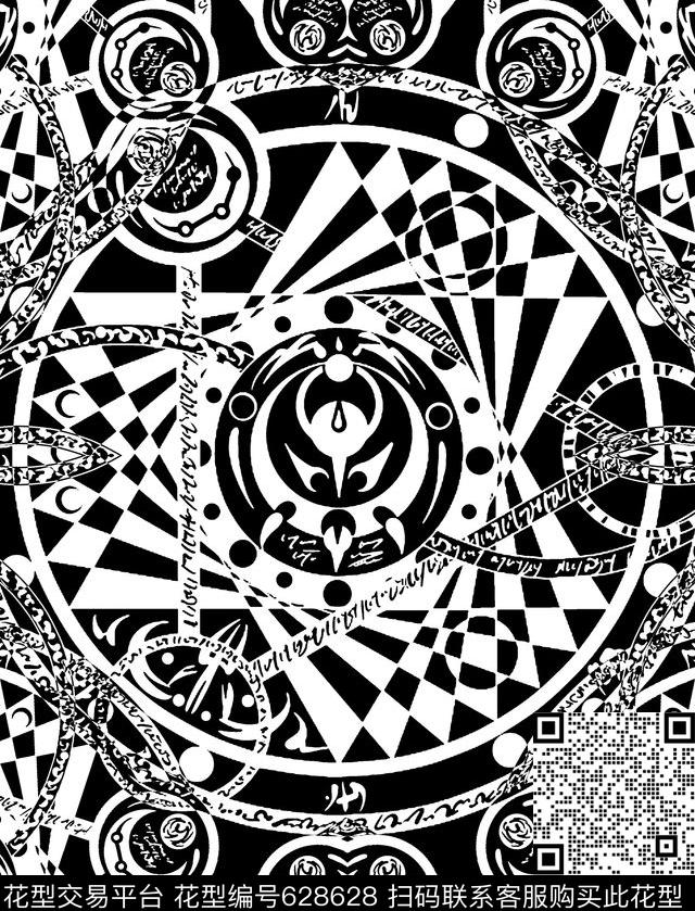 男装复古魔法传统印花华亿平台下载（图片编号: 628628） - 瓦栏（Walan）