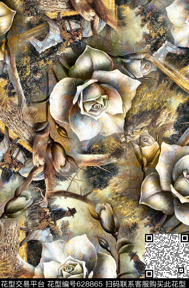 时尚潮流复古设计时尚大牌女装裙子数码印花时尚外套复古印花数码印花华亿平台下载（图片编号: 628865） - 瓦栏（Walan）