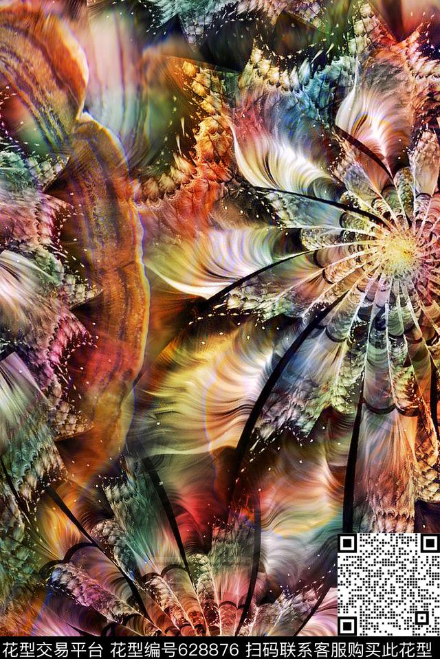 抽象数码零点--女装数码印花华亿平台下载（图片编号: 628876） - 瓦栏（Walan）