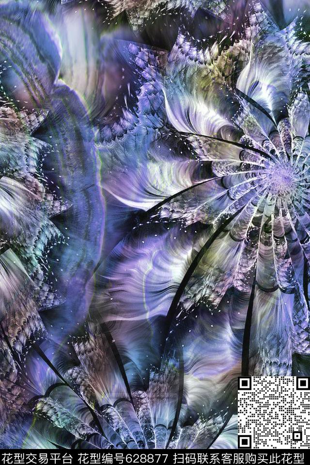 抽象数码零点--女装数码印花华亿平台下载（图片编号: 628877） - 瓦栏（Walan）