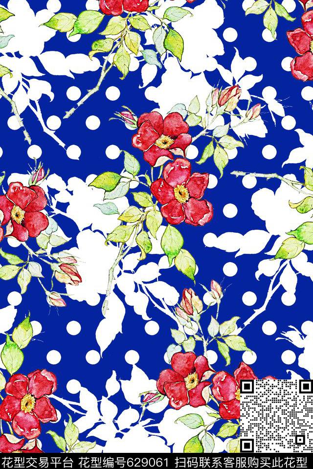 时尚潮流女装裙子数码印花时尚流行设计艳丽柔和服装印花时尚抽象几何波点数码印花数码印花华亿平台下载（图片编号: 629061） - 瓦栏（Walan）