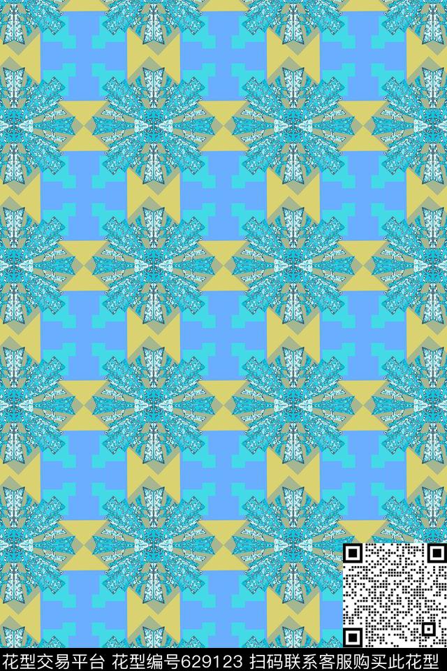 方格小方块几何数码印花华亿平台下载（图片编号: 629123） - 瓦栏（Walan）