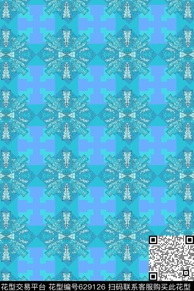 方格小方块几何数码印花华亿平台下载（图片编号: 629126） - 瓦栏（Walan）