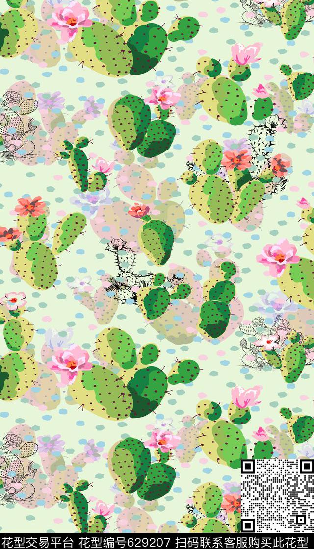 圆圈男装女装图案几何花卉传统印花华亿平台下载（图片编号: 629207） - 瓦栏（Walan）