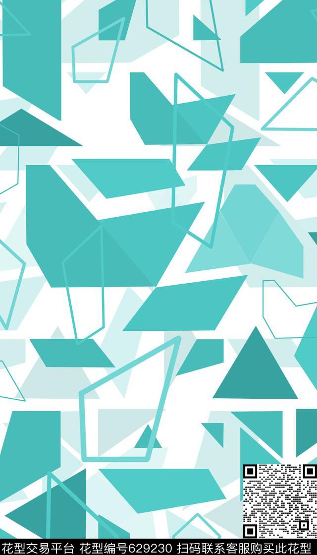 几何创意不规则几何传统印花华亿平台下载（图片编号: 629230） - 瓦栏（Walan）