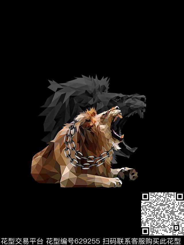 金属狮子头男装T恤男装卫衣数码印花华亿平台下载（图片编号: 629255） - 瓦栏（Walan）
