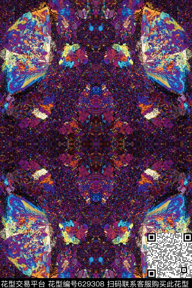 笔刷泼墨油墨数码印花华亿平台下载（图片编号: 629308） - 瓦栏（Walan）